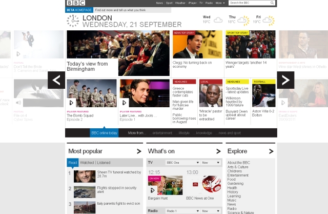 Image of BBC new website